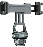 Leaplumin Phone Mount for Camera Hot Shoe, Aluminum Camera Hot Shoe Phone Holder with 2 Additiona...