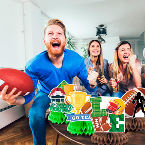 football party honeycomb centerpieces