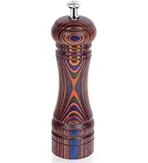 MYRAINBOW Pepper Mill Grinder- Adjustable Wooden Grinders, Pakkawood Pepper Mill, Refillable Pepp...
