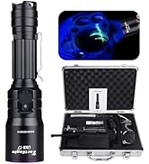 TactEagle Industrial UV Flashlight Rechargeable, 365nm UV Light, Black Light for NDT (Non-Destruc...
