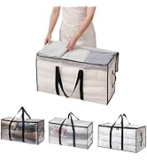BLIRITEL Clear Extra Large Moving Bags,Heavy-Duty Waterproof Storage Tote Bag with Reinforced Han...
