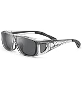 Vepiant Wrap Around Sunglasses, Polarized Lens Wear Over Prescription Glasses, Fit Over Regular G...