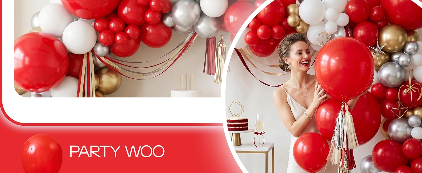 PartyWoo Red Balloons