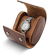 WisePoint Watch Box, PU Leather Travel Watch Case Single Watch Box for Men and Women, Portable Wa...
