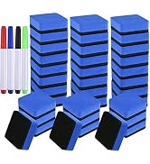 SIQUK 36 Packs Dry Erase Eraser Magnetic Whiteboard Eraser Blue Chalkboard Cleansers Wiper(1.97 x...