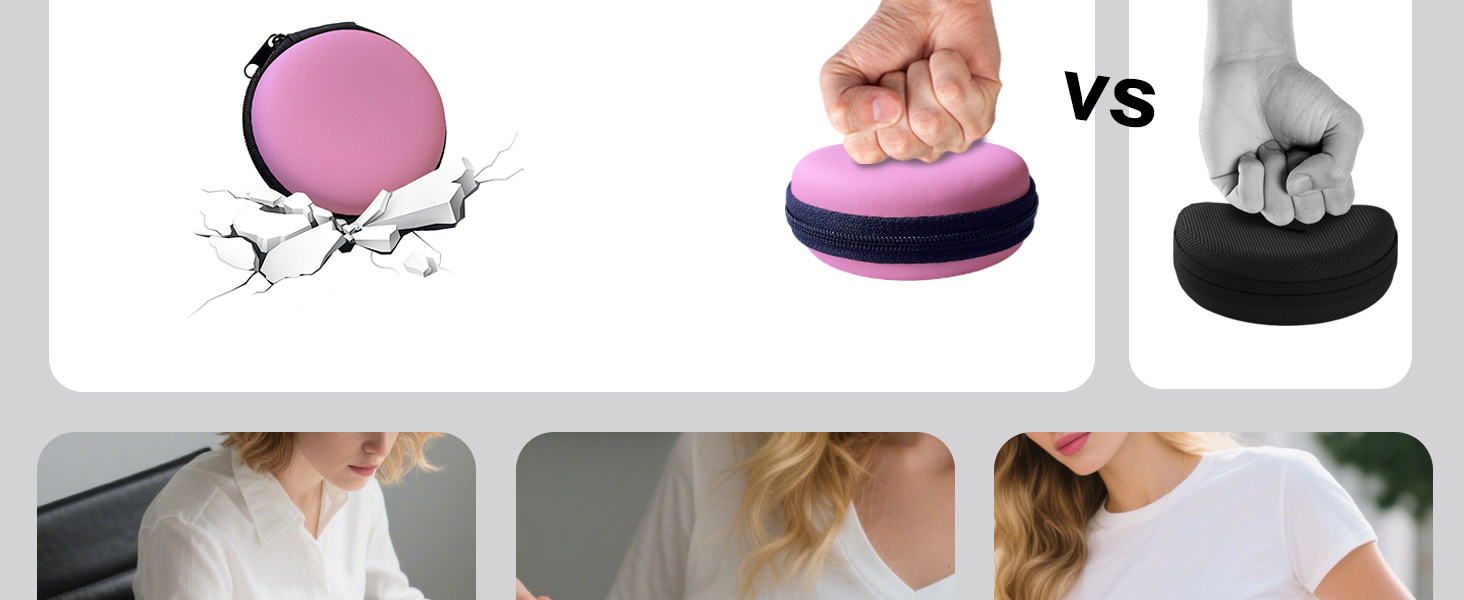 Comparison demonstration of hair scrubber tools, showing 'VS' between different usage methods with pink circular massage tool.