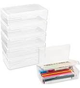 Meiikun Pencil Box, Large Capacity Pencil Boxes 2 Compartments, Hard Pencil Case with Snap-tight ...