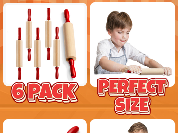 Mini Rolling Pin Kids Rolling Pin Set Small Rolling Pin for Dough