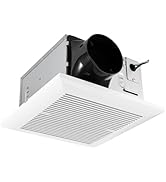 East Grove Home EcoFlow Square Bathroom Exhaust Fan with White Grille 110CFM AC Efficient Motor 4...