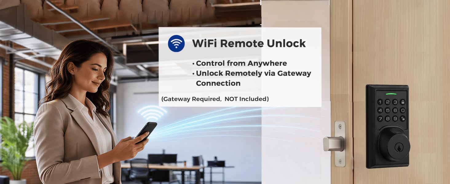 WiFi Remote Unlock Smart Deadbolt Lock