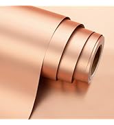 Flyhill Matte Rose Gold Wrapping Paper-Mini Roll 17inch*32.8ft(46.8sq.ft.ttl - Solid Color Matte ...