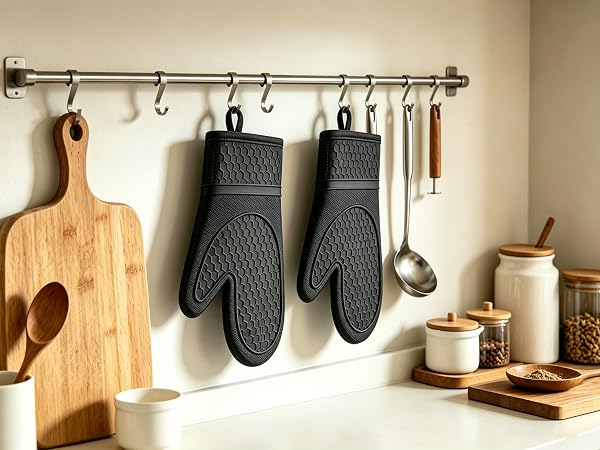 Hanging loop for easy kitchen storage - keep your space neat & always within reach