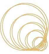 Wulitaotao 10PCS Dream Catcher Rings,Metal Craft Hoops,Wreath Macrame Rings | Wedding Wreath DIY ...