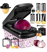 Vegetable Chopper,12-in-1 Multifunctional Food Chopper,Professional Onion Chopper with 7 Blades,V...