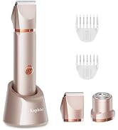KAPHIO 2 in 1 Electric Bikini Trimmer with Two Replacement Shaving Head - IPX7 Waterproof Bikini ...