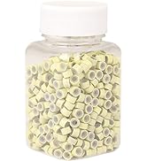 NIACONN 1000pcs Microlink Beads 5mm Silicone Lined Hair Extension Beads Micro Links Rings for Hai...
