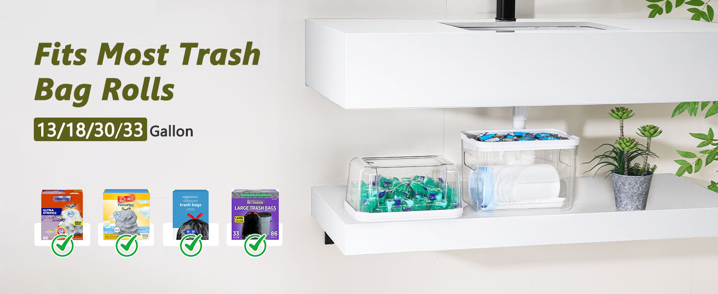 trash bag dispenser laundry pods container