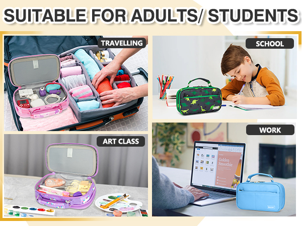 Large Pencil Pouch Bag Case