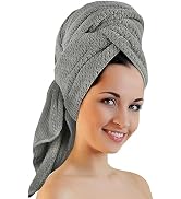 SUNLAND Large Microfiber Hair Towels for Women Long, Curly, Thick,Wet Hair, Super Soft Anti Frizz...