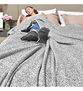 KAWAHOME Sweatshirt Blanket King Size for Bed-Lightweight Breathable Winter Blankets,Soft Thin Kn...