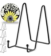 5 Pcs Plate Stands for Display,10 Inch Plate Holder Display Stand, Metal Frame Bracket for Book, ...