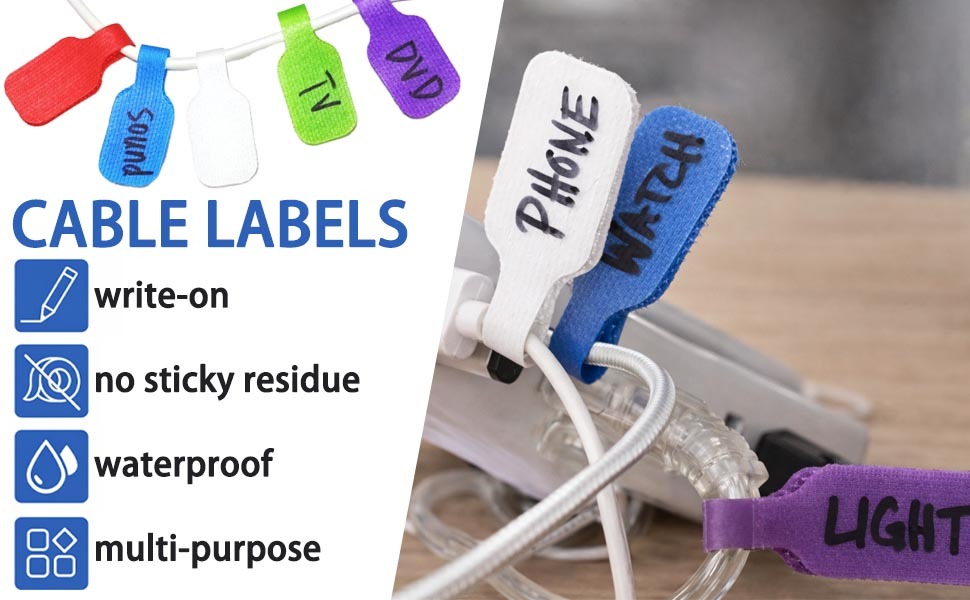 fernfern 40 Pcs Cable Labels