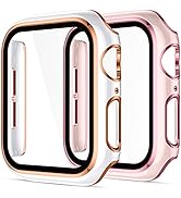 Charlam Compatible with Apple Watch Case 44mm 42mm 40mm 38mm with Screen Protector for Women Men,...
