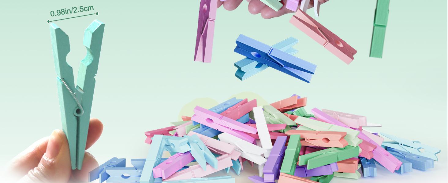colored clothes pins