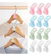 100 PCS Space Saving Hanger - Space Saver Clothes Hanger Connector with Stacking Hooks and Heavy ...