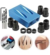 Pocket Hole Jig Kit,14pcs/Set 15 Degree Angle Oblique Hole Locator Positioner Drilling Bits Hole ...