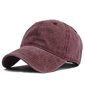 burgundy cap