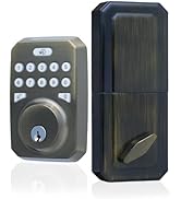 MiLocks Keyless Entry Door Lock with Keypad, Smart Deadbolt for Front Door, LED Backlit, Easy Ins...