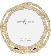 GIFTY GIFTY Circular Halo Photo Frame / 4x4 In | For Wall or Vertical Display on Tabletops | Perf...