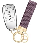 Fishent Stretchy Car Keychain, Nylon Braided Cool Key Chain for Women Men, Universal Key Fob Hold...