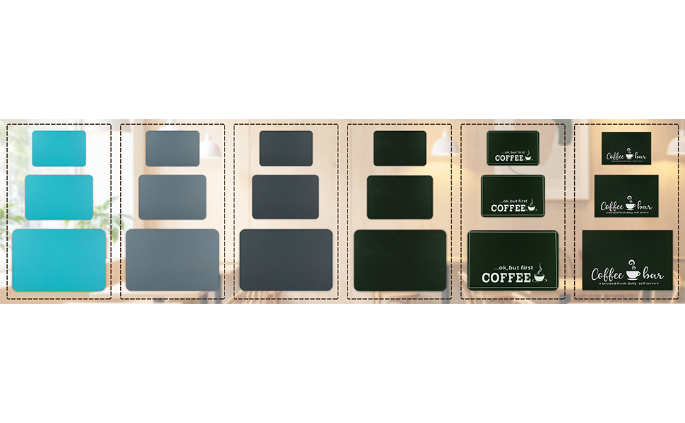Different Styles and Sizes of Coffee Mats