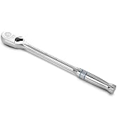 DURATECH 1/4-Inch Drive Ratchet, 90-Tooth Ratchet Wrench with 8" Extra Long Handle and Enclosed H...