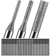 30Pcs 1mm 2mm 3mm Tip Each 10, 150-Grit Diamond Drill Bits 1/8 Shank Compatible with Dremel for D...