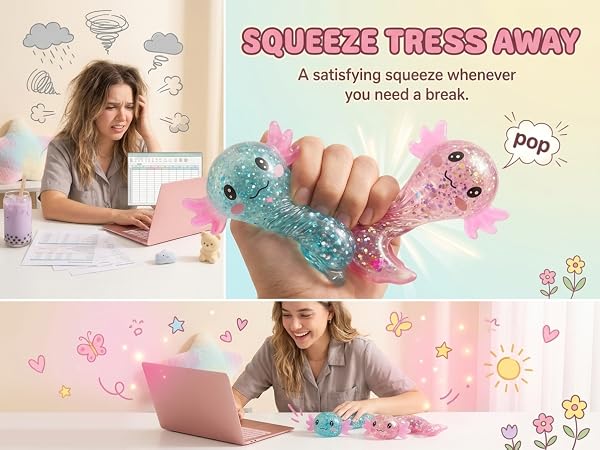 Axolotl Squishy Stress Relief Toy