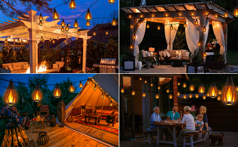 solar powered string lights