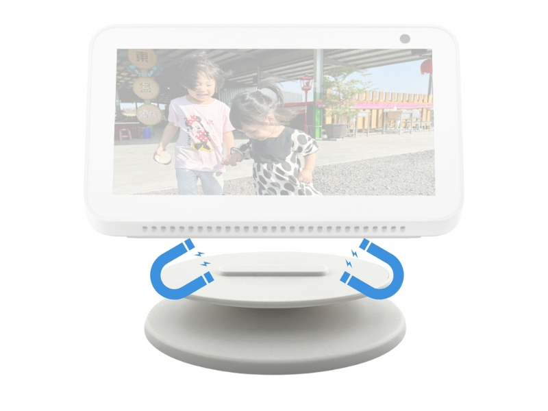 Stand for Echo Show 5 & Echo Show 8 Adjustable Magnetic Stand Mount with 360 Degree Rotation