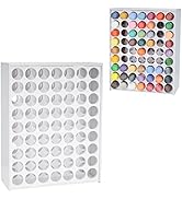 SANFURNEY 63 Holes Craft Paint Storage Organizer Vertical Paint Rack Stand for Apple Barrel, Folk...