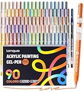 Joyask Acrylic Gel Pens, 90 Colored Pens for Black Paper & White Paper, 1.0 mm Point Colorful Pen...