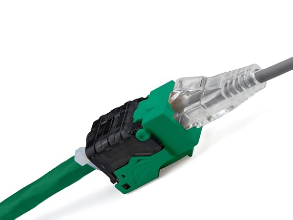 truecable cat6a unshielded toolless keystone jack green
