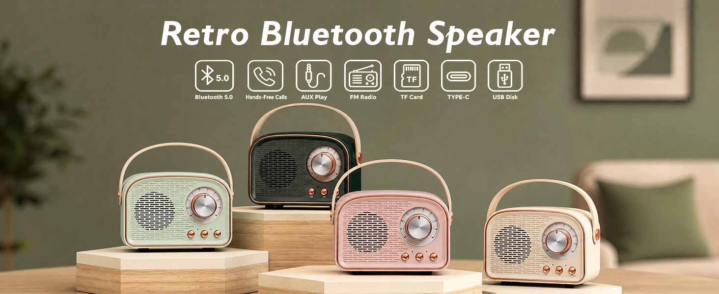 retro bluetooth speaker vintage decor