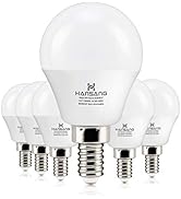 6 watt(60w Equivalent) Hansang LED Bulbs Light E12 Screw Base Candelabra Round Bulb 600 Lumen,Hig...