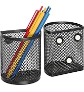 MaxGear Magnetic Pen Holder 2-Pack, Mesh Pencil & Marker Organizer for Desk, Extra Strong Magnets...