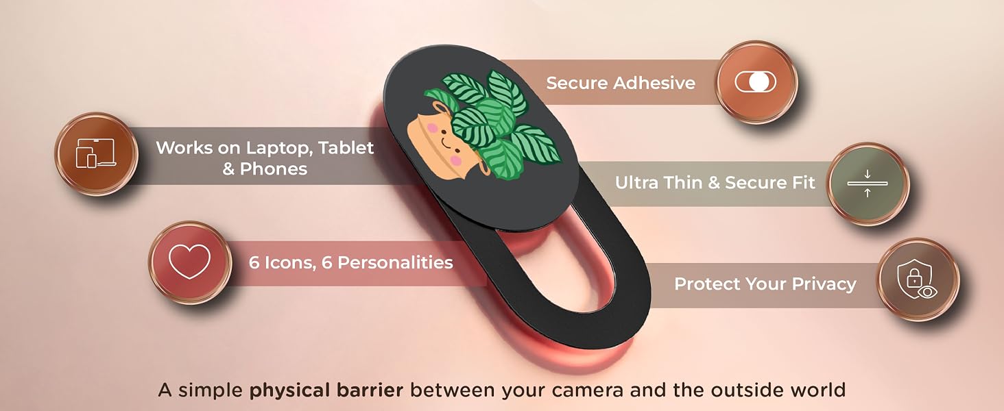 Ultra-Thin, Low-Profile Fit: Each ultra thin laptop camera cover measures about 0.7 x 0.35"
