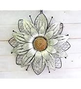 GIFTME 5 Galvanized Flower Wall Art Decor-1pc