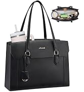 LOVEVOOK Laptop Bag for Women, 15.6 Inch Work Tote Computer Bag With Large Cup Holder