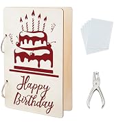 SUPERDANT Birthday Cake Greeting Card Organizer Cake with Candles and Cherries Greeting Card Bind...
